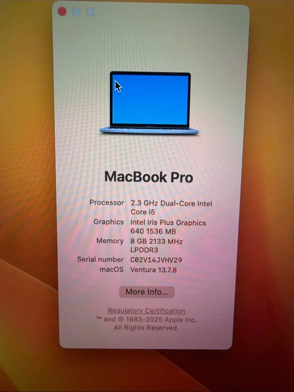 Apple MacBook Pro Silver 13 inch